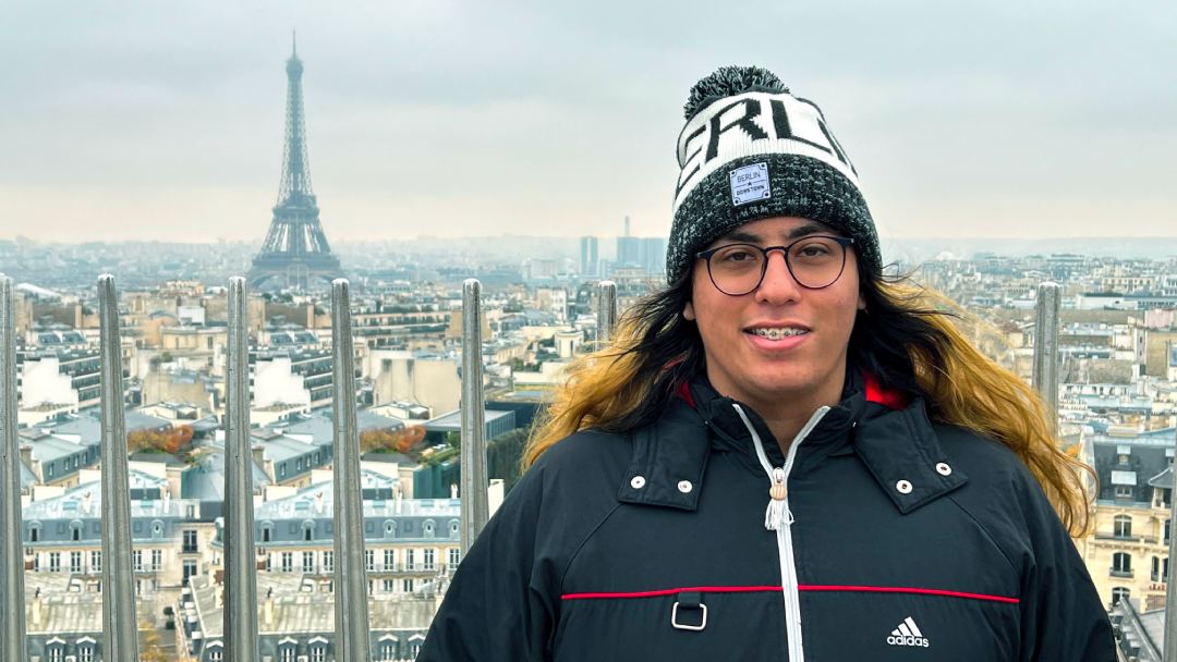 Me in Paris with the Eiffel Tower on the background (2022)